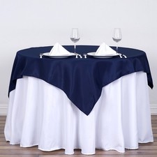 6 pcs 54 x 54" SQUARE POLYESTER Tablecloths Wedding Table Linens for Catering