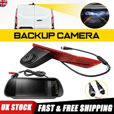 Brake Light Rear View Reverse Camera For Ford Transit Custom 2012-16 w/ Monitor - Image 1 of 4