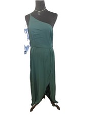 After Six Women Formal Gown Size 12-R Long Lux Chiffon Skny1Shld Fl