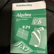Solution Key for Algebra and Trigonometry: Structure and Method: Book 2 ( - GOOD