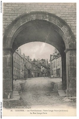 ATEP12-0864-52 - LANGRES - Fortifications - Porte Longe - Porte - La Rue L