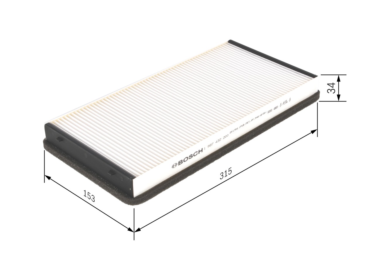 Fits BOSCH 1 987 432 200 CABIN FILTER   ⭐UK Stock⭐