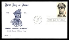 Mayfairstamps US FDC 1971 Douglas MacArthur US Military Hero First Day Cover aaz