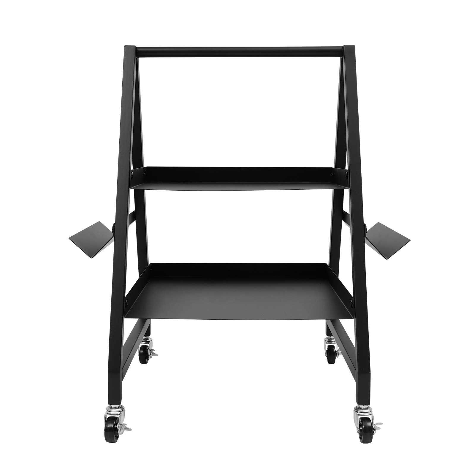 2 Tier Rolling Tool Cart 40 LBS Capacity Service Cart for Warehouse Portable