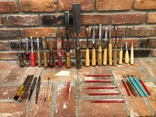 Vintage Chisel Lot Carving Lathe Mixed Brands...