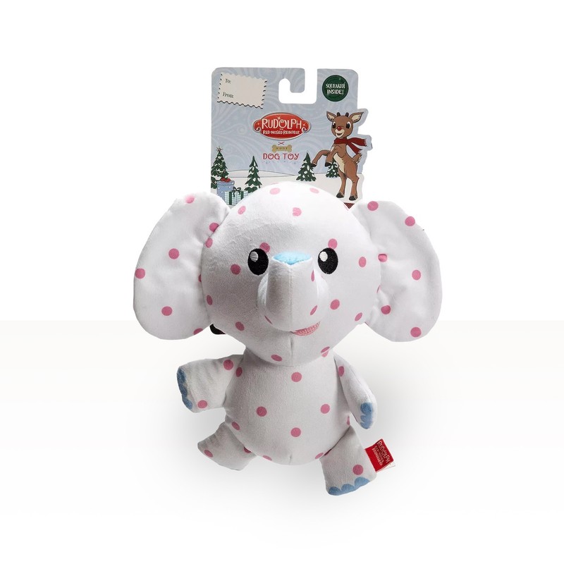 NWT Spotted Elephant Plush Pet Toy from Rudolph The Red-Nosed Reindeer