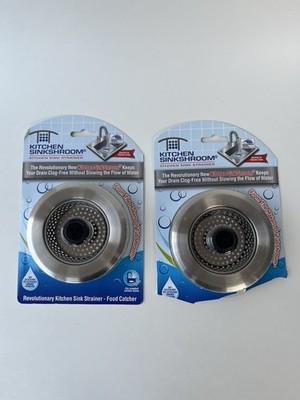 2 PACK Kitchen SinkShroom Revolutionary Sink Strainer Clog Free Stainless Steel