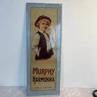 Vtg Murphy Harmonika Germany Metal Tin Advertising Sign Made In USA 1974 Heilner