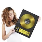 Persönliche Goldene Schallplatte Urkunde Rahmen - personalisiertes Bild Geschenk
