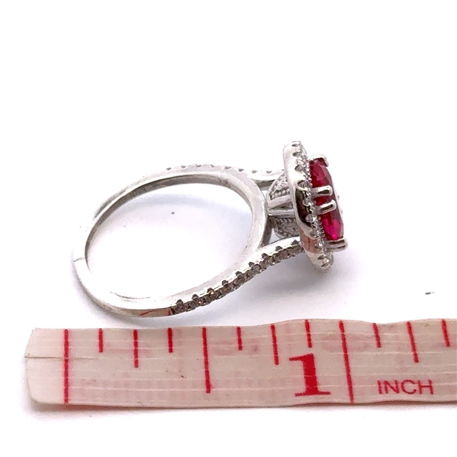 Designer 925 Sterling Silver Oval Ruby Cubic Zirc… - image 14