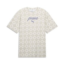 PUMA Essentials Resort Graphic Crew Neck Short Sleeve T-Shirt Mens Beige Casual