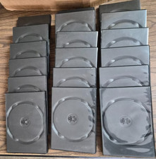 18 Black Standard DVD Cases Empty Replacement 14mm Single Disc Lot Bulk Pack