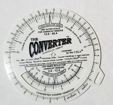 Golf Converter Handicap Calculator Index Manual S Scale WORLD OF GOLF USGA