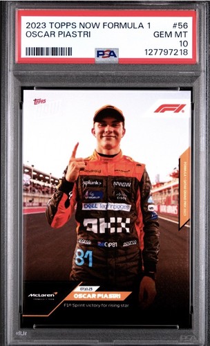 Oscar Piastri #56 card from 2023 Topps Now Formula 1