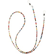 2Pcs Reusable Multi Color Beaded Glasses Chains Protective Eyewear Lanyard