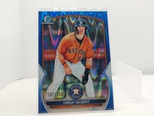 2023 Bowman Chrome Drew Gilbert Blue Ray Wave Refractor 87/150 #BCP-16 Astros