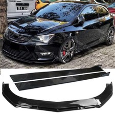 For Seat Ibiza MK5 Front Bumper Lip Splitter Spoiler Body Kit + Side Splitter