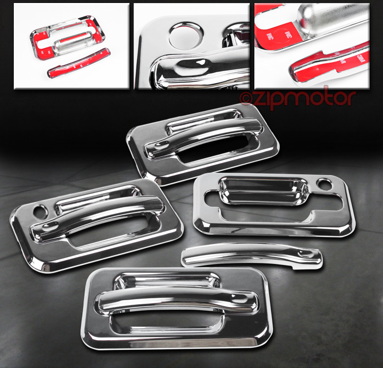 03-09 HUMMER H2 SUV SUT SIDE DOOR HANDLE COVERS TRIM BEZEL CHROME