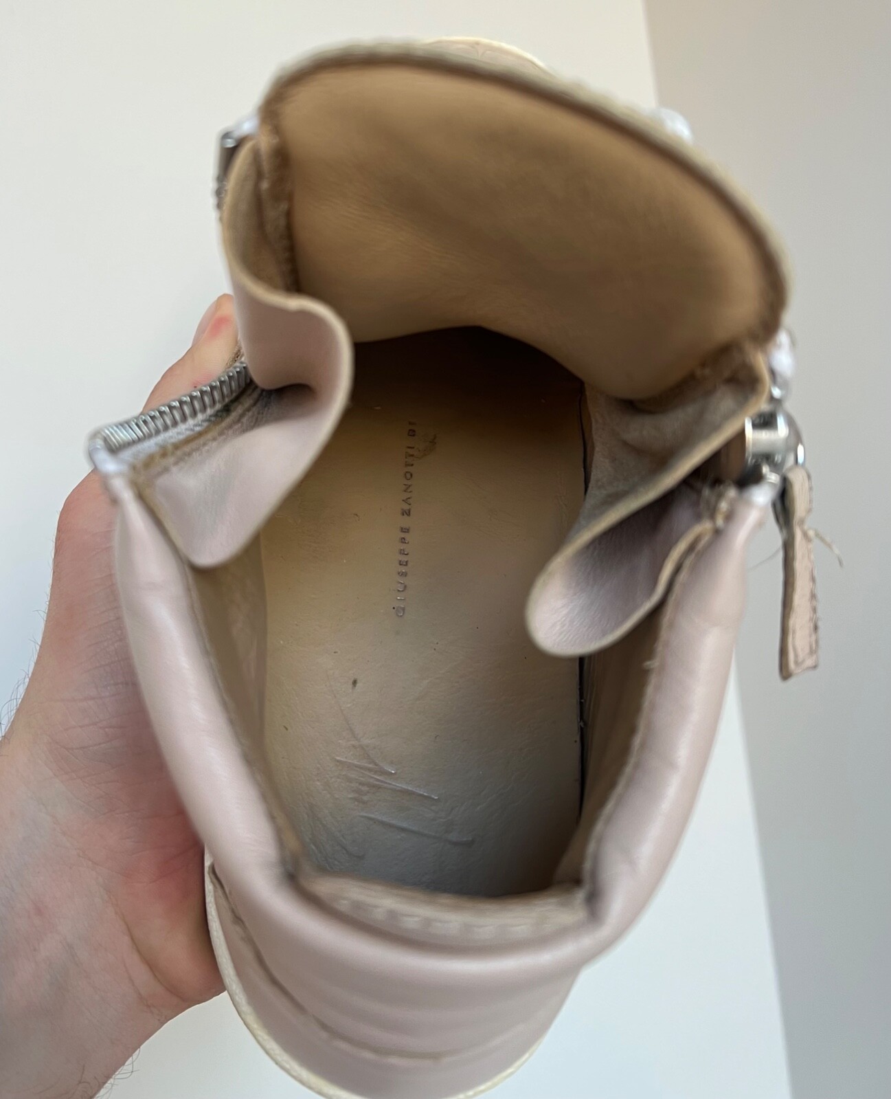 Giuseppe Zanotti Leather Python High Top Sneakers - image 19