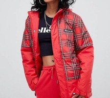NWT Ellesse Anorak Tartan Plaid Jacket Women's Size 4