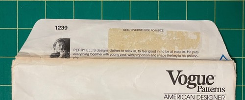 Vogue American Designer 1239 Perry Ellis Sz8 Skirt vtg 80s Sewing Pattern UC/FF - Picture 3 of 4