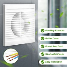 4 Inch Wall Mounted Low Noise Extractor Ventilation Exhaust Fan for Home Kitchen