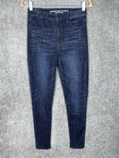American Eagle Jeans Womens Size 4 Blue Super Hi Rise Jegging Next Level Stretch