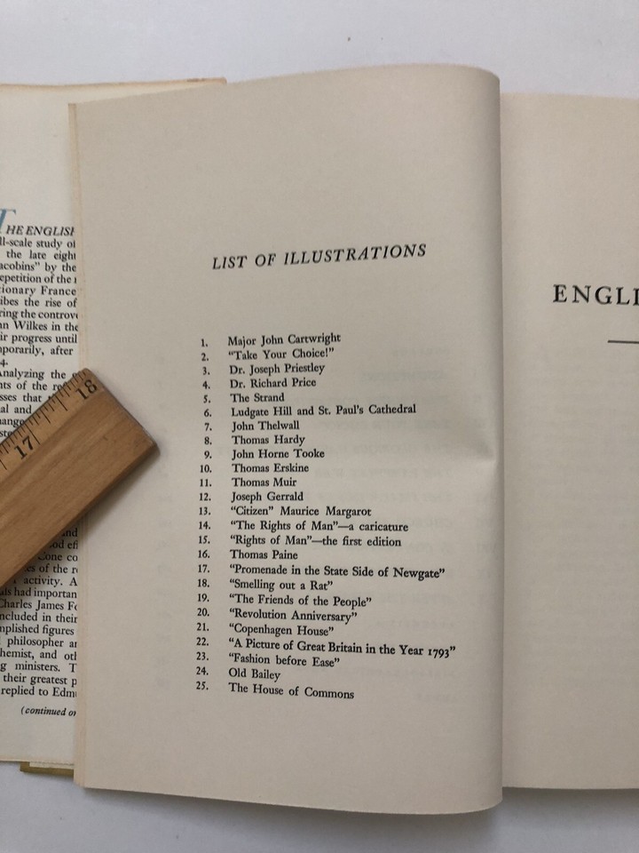 The English Jacobins Reformers In 18th Century England by Carl B. Cone
