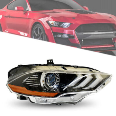 Headlight Assembly LED For 2018-2020 Ford Mustang Headlamps Passenger Right Side