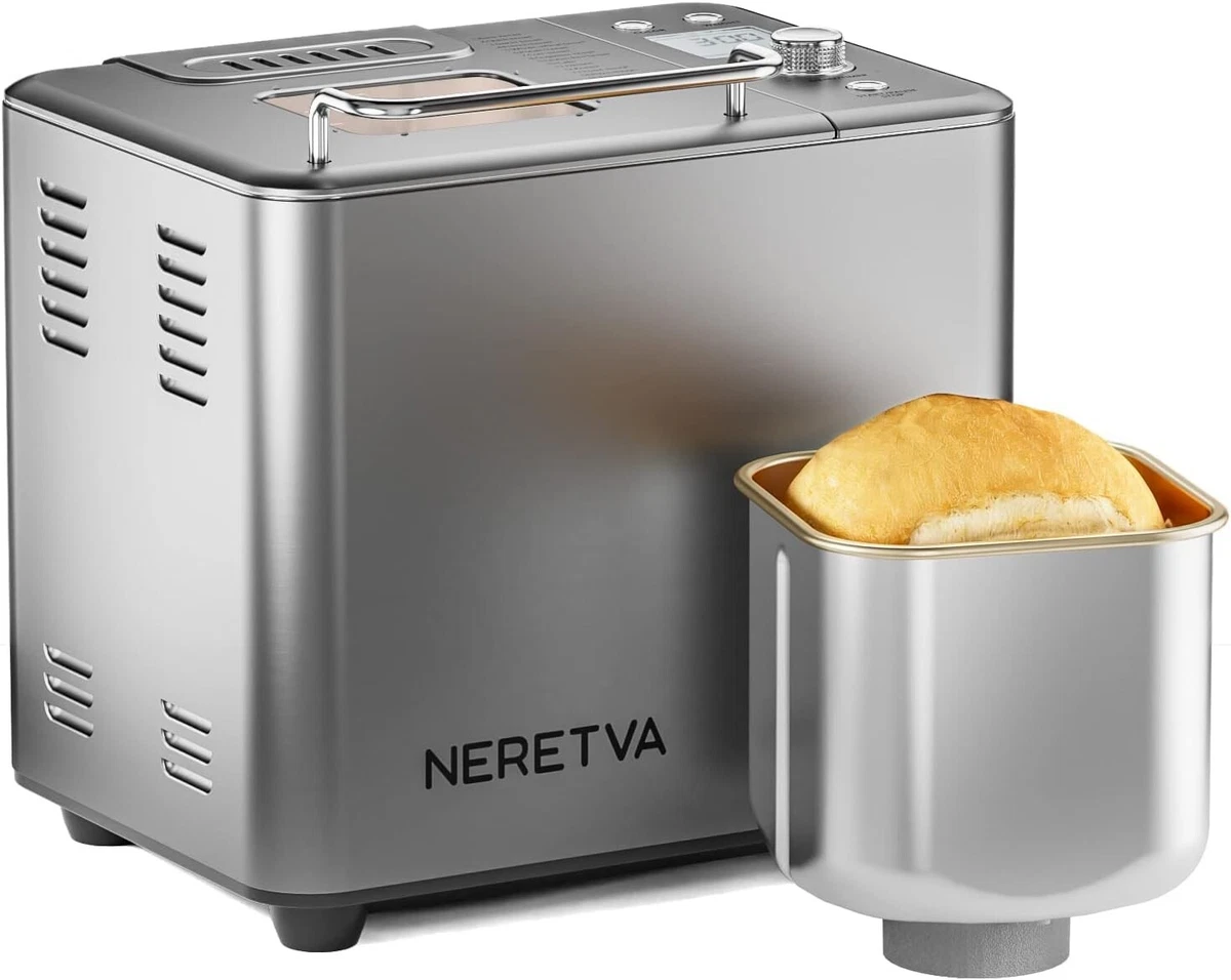 Used, Excellent Neretva 2lb Bread Maker Machine 20-in-1 Automatic,  Stainless