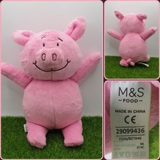 Marks & Spencer Pink Percy Pig 8” Plush Soft Toy Comforter M&S (a4)