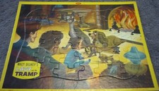 Walt Disney's Lady and the Tramp Fireplace Vintage Frame-Tray Puzzle Jaymar 2377