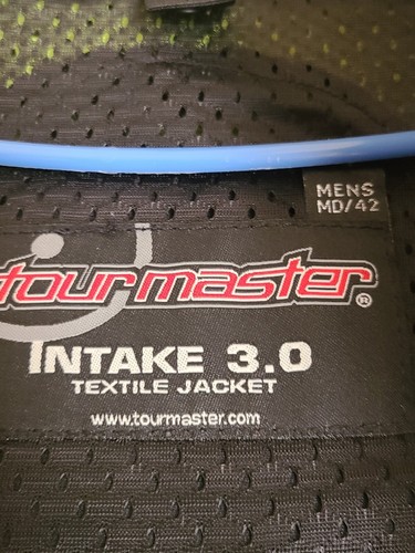 Tour Master Intake 3.0 Mens Biker Motorcycle Jacket volt green size M / 42 - Picture 4 of 14
