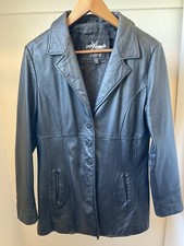 Maxima Womens Leather Black Jacket Size M