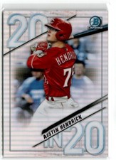 2020 Bowman Draft 20 in '20 Refractor Austin Hendrick /250 #20IN20-AH Cincinnati