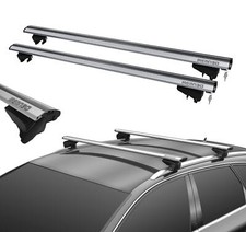 Locking Aluminium Flush Solid Roof Rail Bars fits RENAULT Koleos 17>
