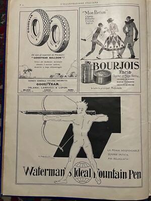 GOOD YEAR Bourjois Paris L ILLUSTRAZIONE ITALIANA year 1926 ADVERTISING 38 cm