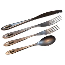 Studio William SATIN MIRROR INSET Unknown Pattern Stainless Knife Forks Teaspoon