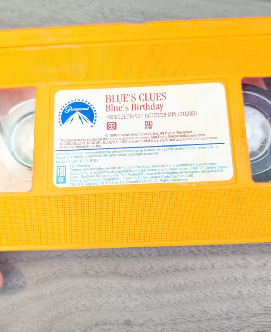 Blue's Clues : Blue's Birthday VHS 1998 Blues Nick Jr