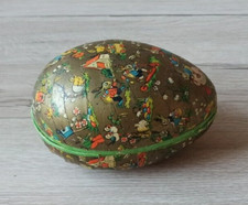 Schönes sehr altes Pappmache Pappe Füll Osterei RAR