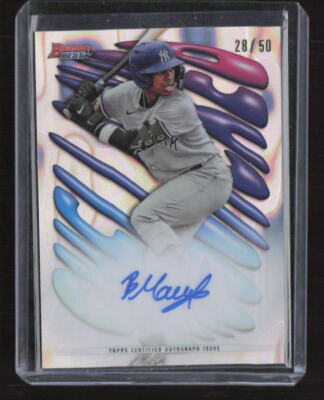 2023 Bowman's Best #SHA-EG Brando Mayea Shellacked Lava Refractor Auto /50