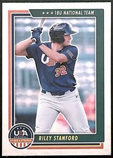 2022 Panini USA Baseball Stars & Stripes #49 Riley Stanford Team USA
