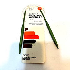 Vintage Boye Circular Knitting Aluminum Needles 36 Inch Size 11 NOS 7351