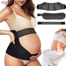 Pregnant Women Waist Trainer Maternity 3 In 1 Belly Lumbar Support Belt Bands US