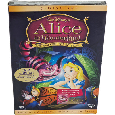 Alice IN Wonderland 1951 DVD The Masterpiece Ausgabe 2-Disc Disney 2000 Zone A