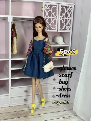 Dress Set For 11.5'' Fashion Doll Coat FR Fashion Royalty Silkstone 1/6