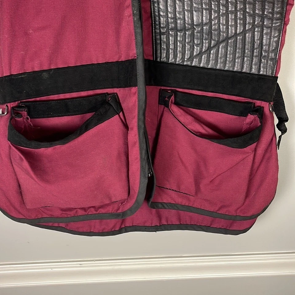 Orvis XL Red Black Shooting Vest - Image 3 of 4