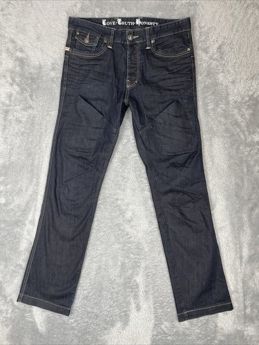 Parasuco Jeans Men's 33x33 (Actual) Blue Style #9BRASCO Cargo, Flap Pockets - 第 1/16 張圖片