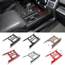✅ For Ford F150 2015-2020 Interior Gear Shift Panel Water Cup Cover Trim Frame