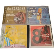 Lot of 4 Mixed Karaoke Audio CD Music Albums Bundle 8  Rising  60's Best Hits